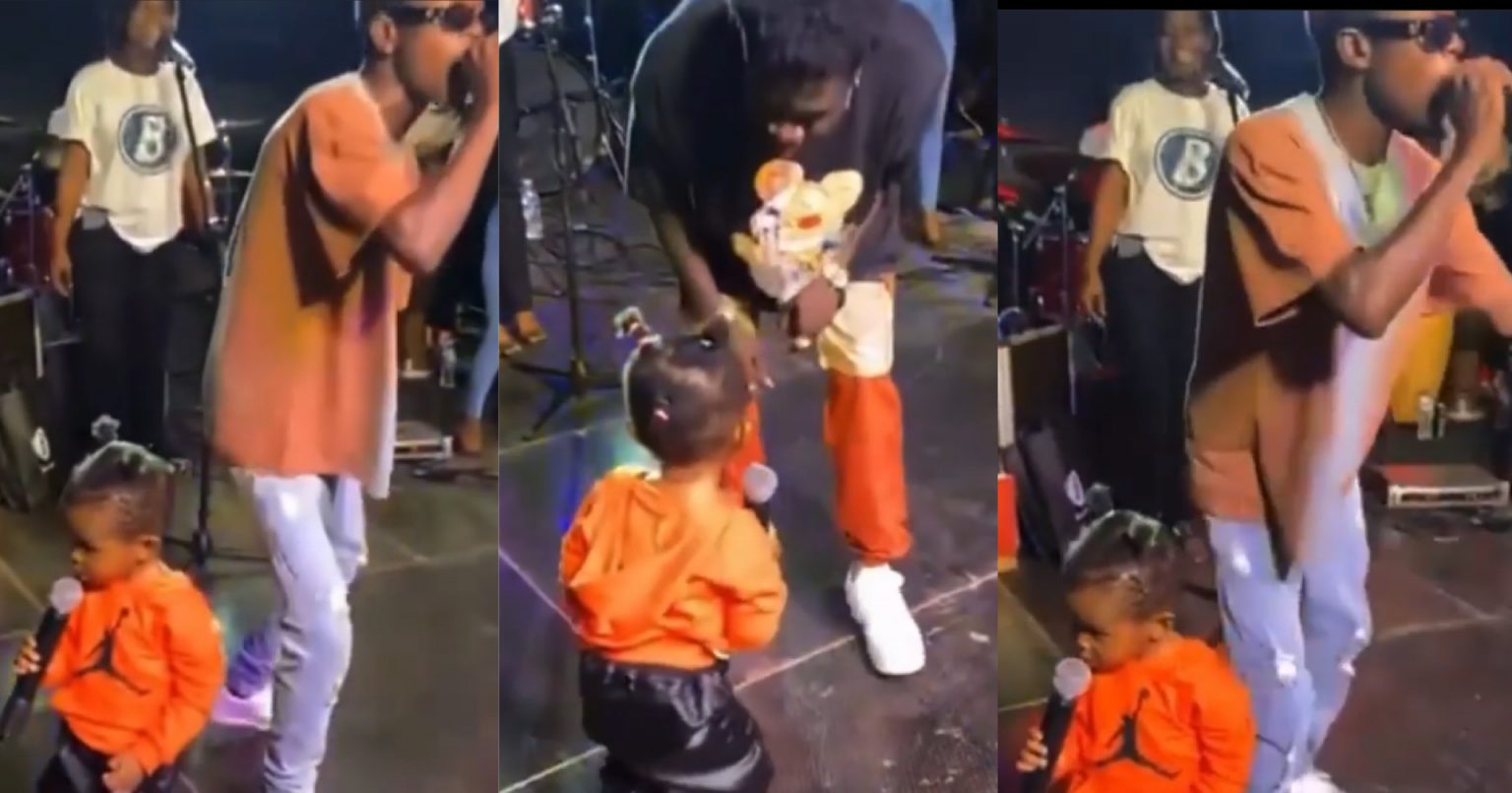 Strongman’s Daughter Performs With Her Dad For The First Time As They Join Kuami Eugene On Stage